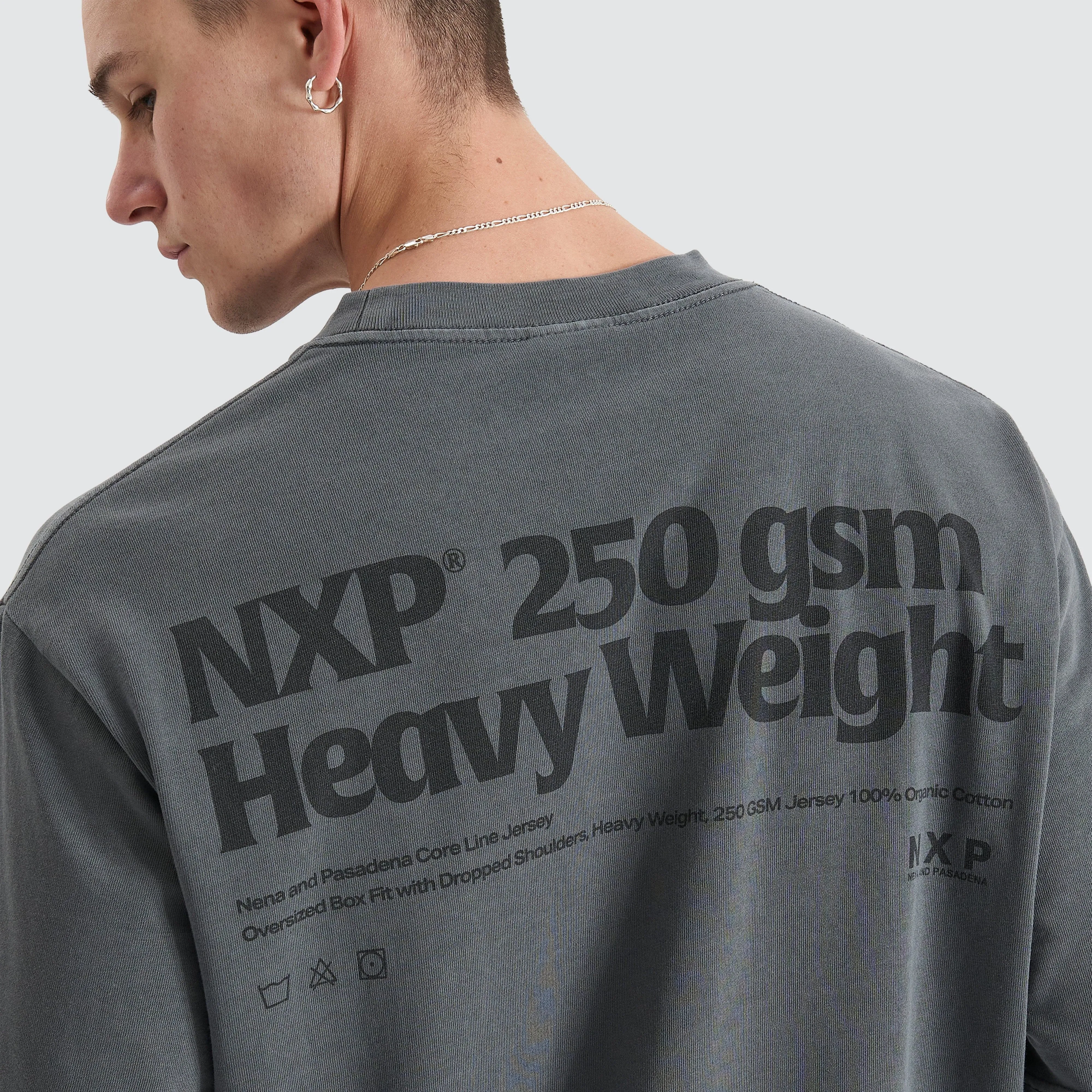 Core Line Heavy Oversized Tee Pigment Charcoal sold by Neverland product image thumbnail 4