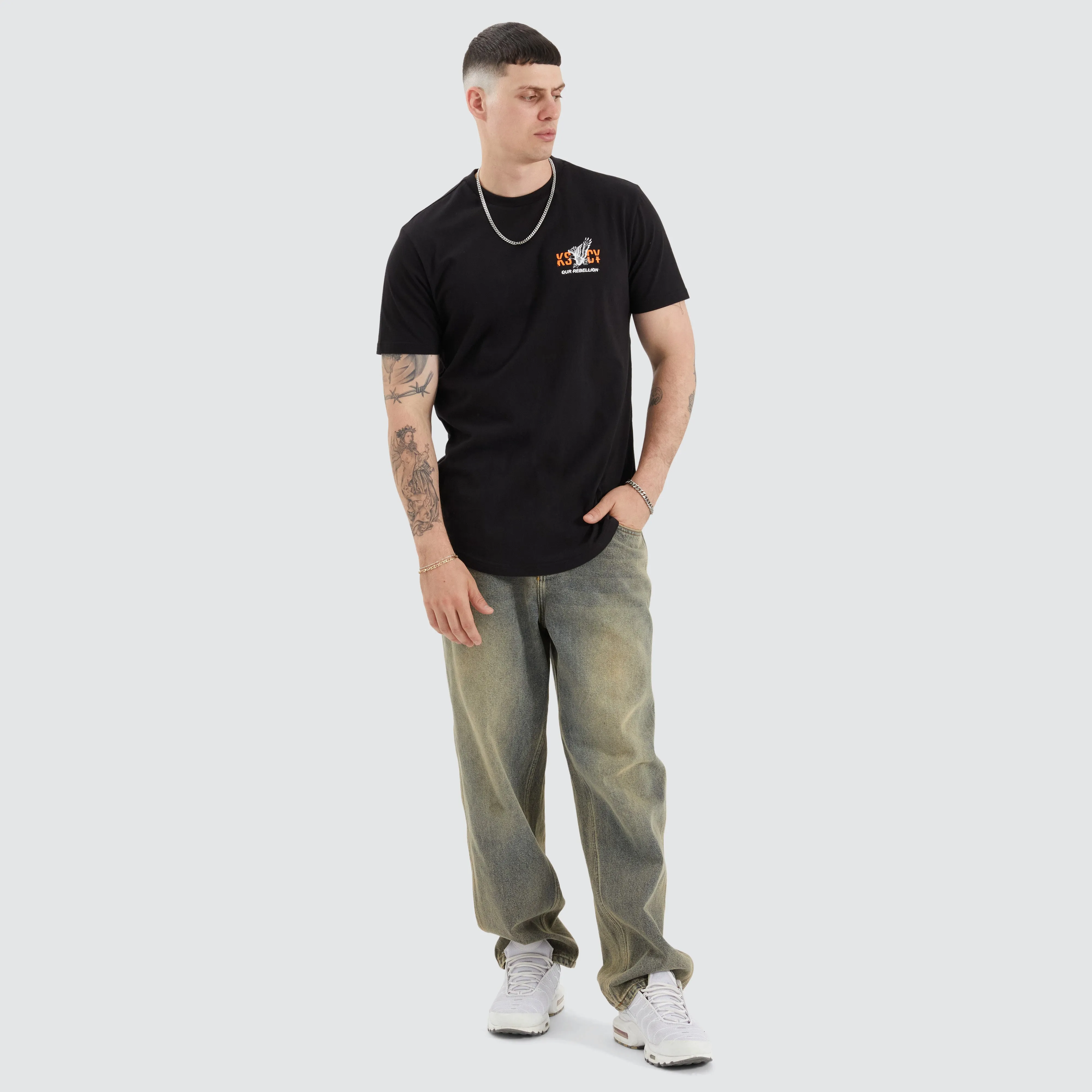 Brook Dual Curved Tee Jet Black sold by Neverland product image thumbnail 4