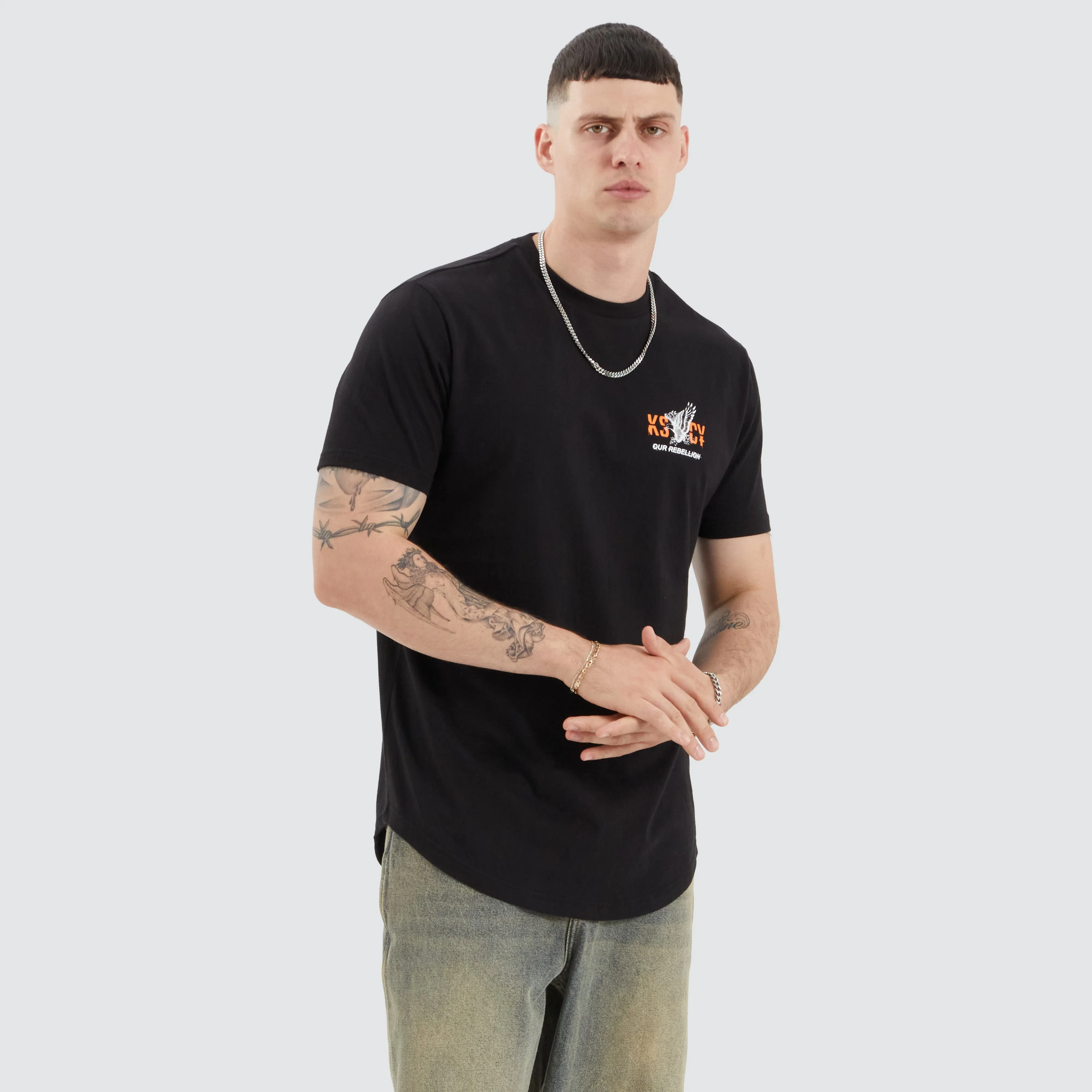 Brook Dual Curved Tee Jet Black sold by Neverland product image thumbnail 2