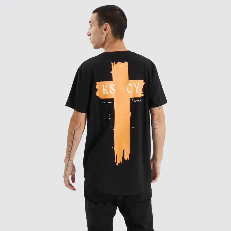 Leadville Dual Curved Tee Jet Black sold by Neverland