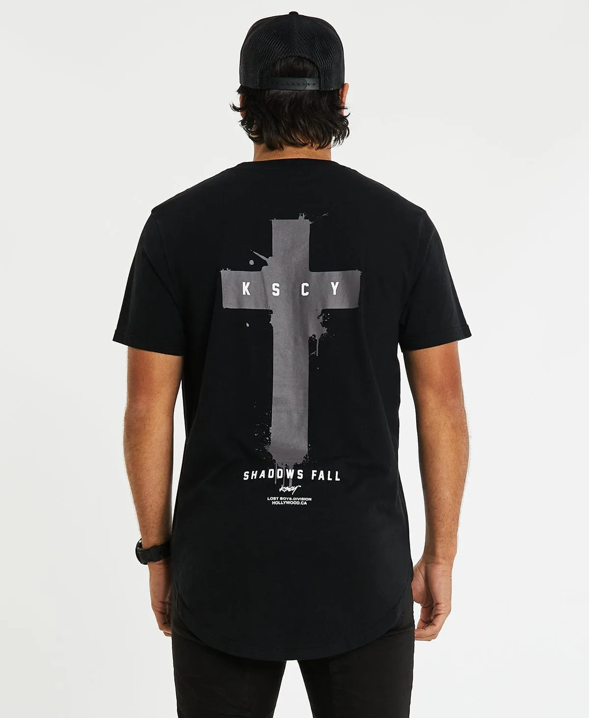 Trenton Dual Curved T-Shirt Jet Black sold by Neverland product image thumbnail 5