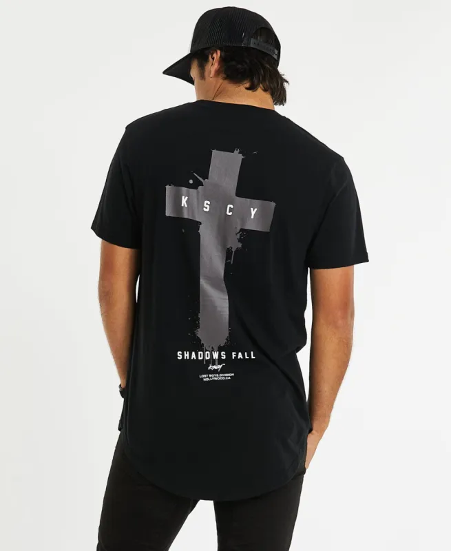 Trenton Dual Curved T-Shirt Jet Black sold by Neverland