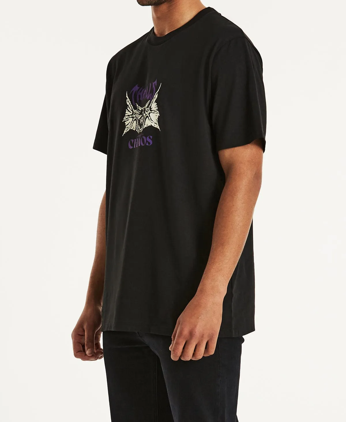 Chaos Skull Merch Fit T-Shirt Washed Black sold by Neverland product image thumbnail 4