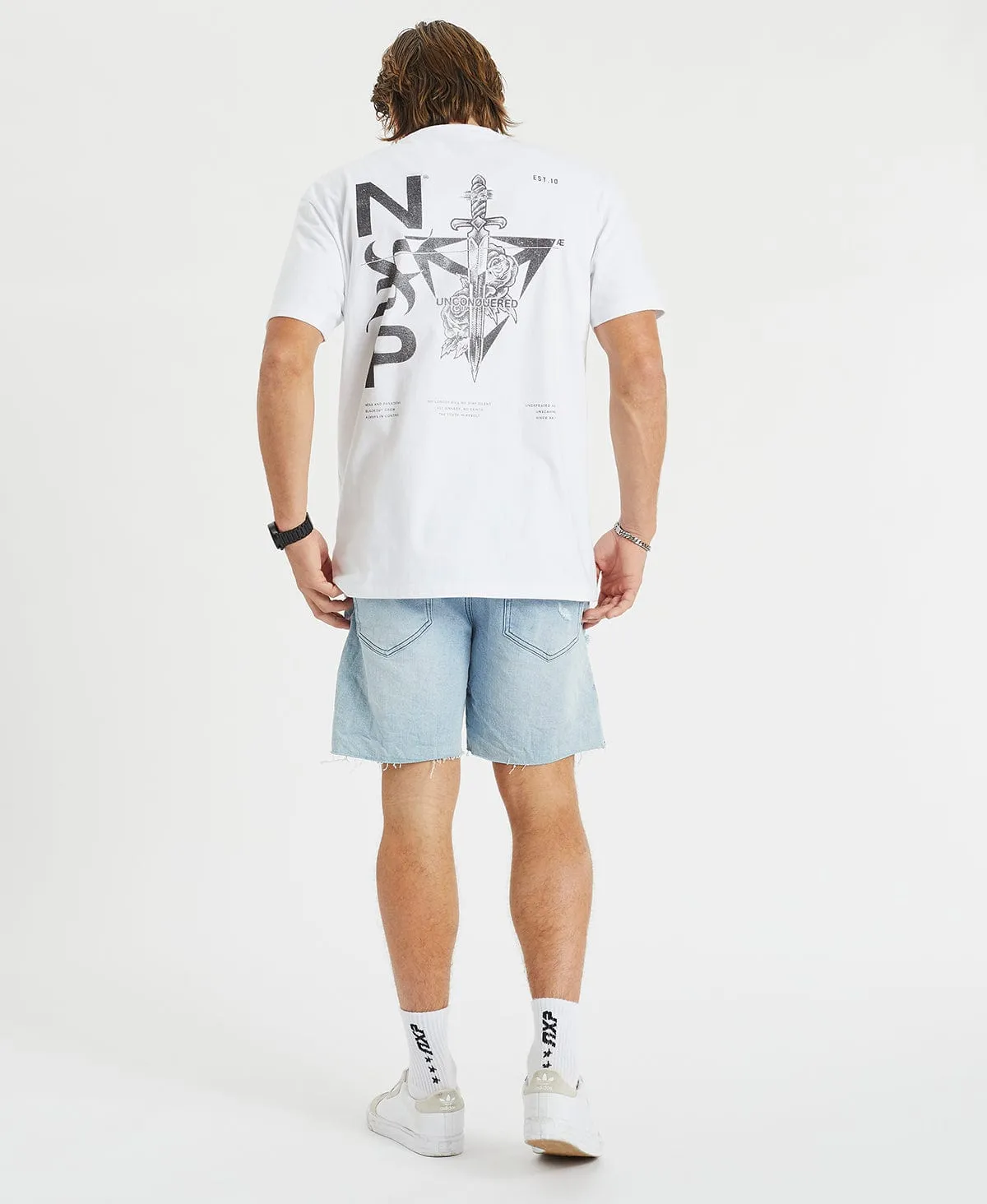 Crushed Heavy Relaxed T-Shirt White sold by Neverland product image thumbnail 5