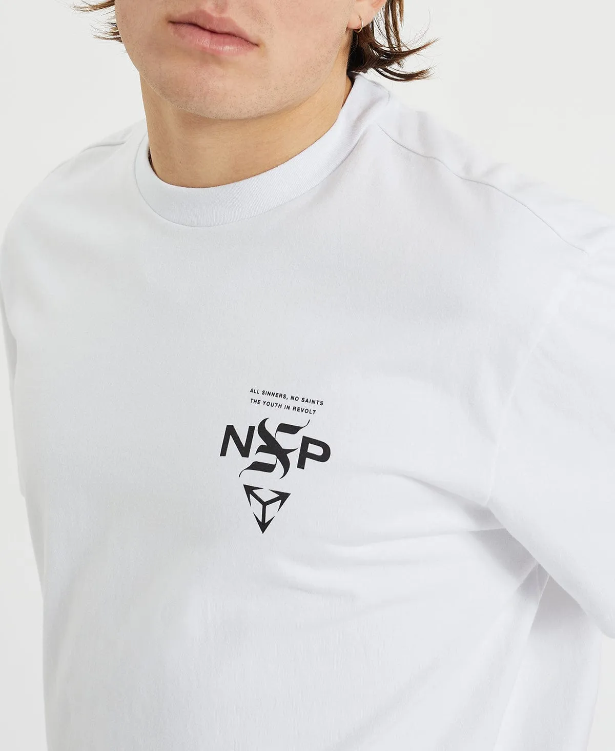 Crushed Heavy Relaxed T-Shirt White sold by Neverland product image thumbnail 2