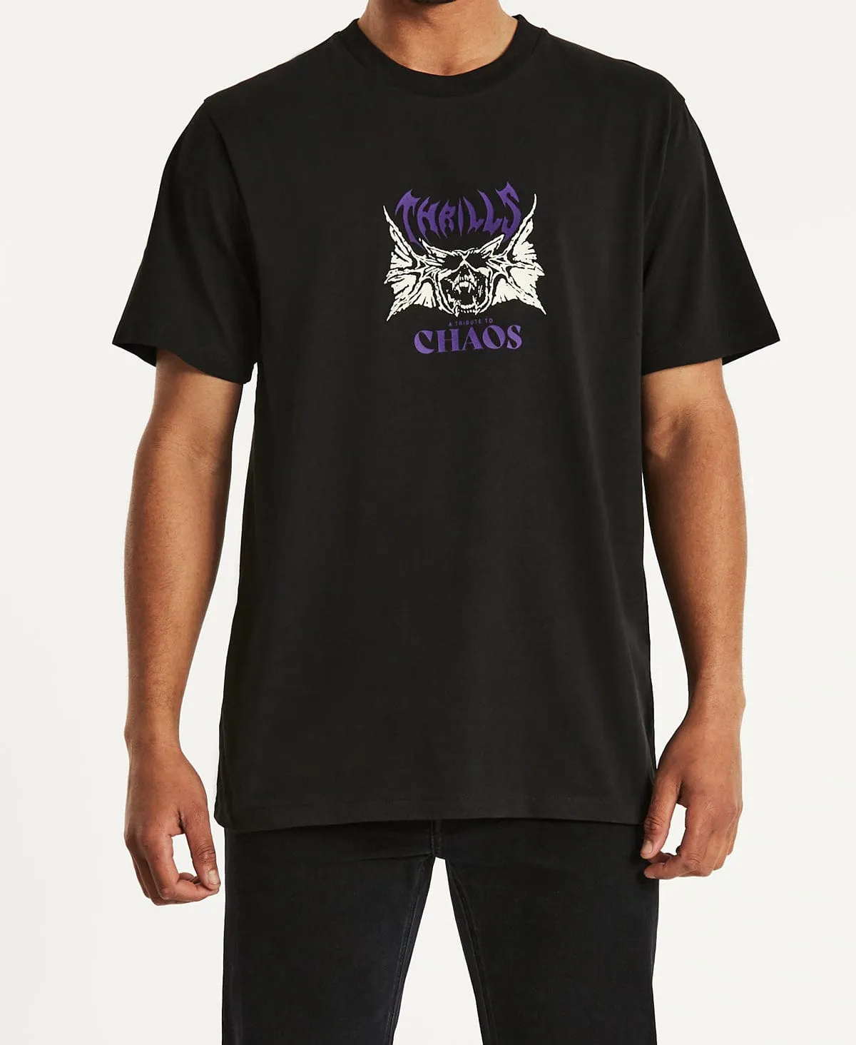 Chaos Skull Merch Fit T-Shirt Washed Black sold by Neverland product image thumbnail 3