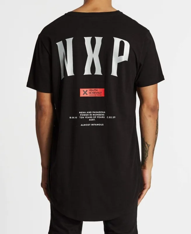 Reflection Cape Back T-Shirt Jet Black sold by Neverland