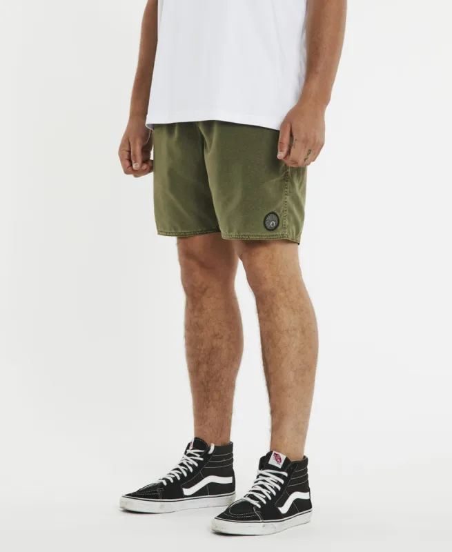 Center Trunk 17 Shorts Military Green sold by Neverland
