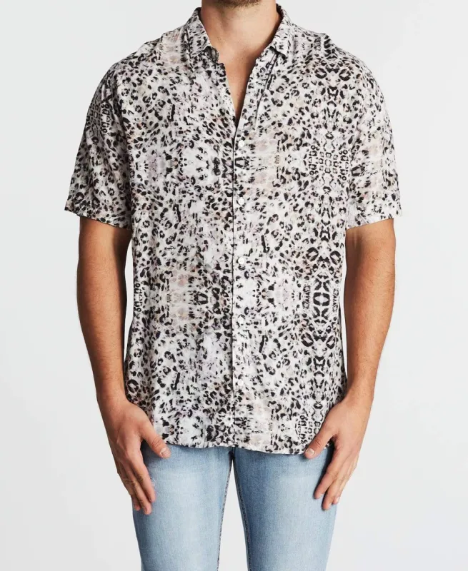 Fast Lane Relaxed Short Sleeve Shirt Leopard Print sold by Neverland