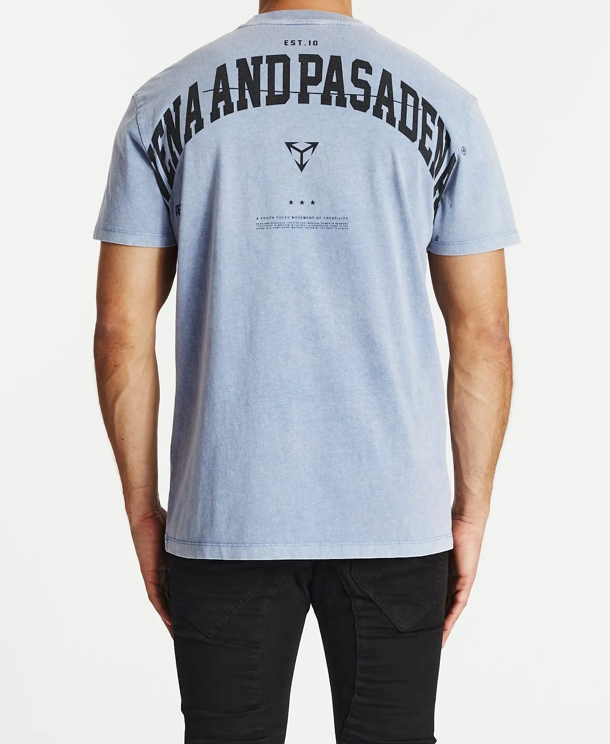 Ego Relaxed T-Shirt Mineral Blue sold by Neverland