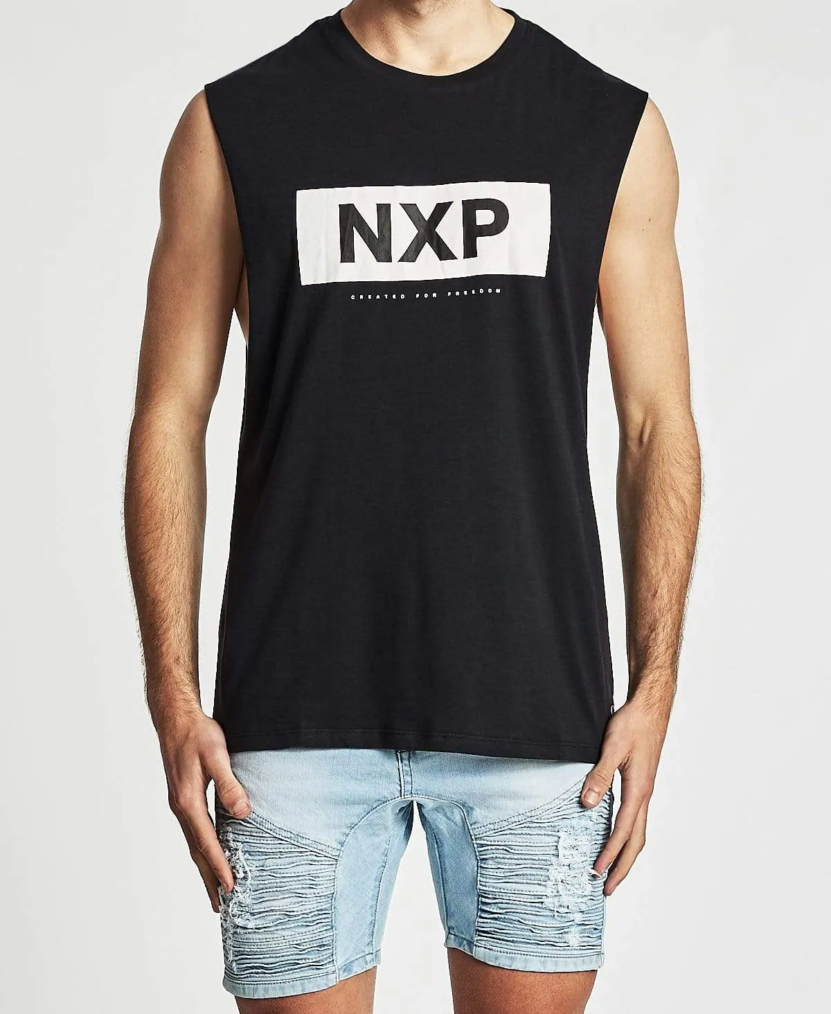 Formula Scoop Back Muscle Tee Graphite sold by Neverland