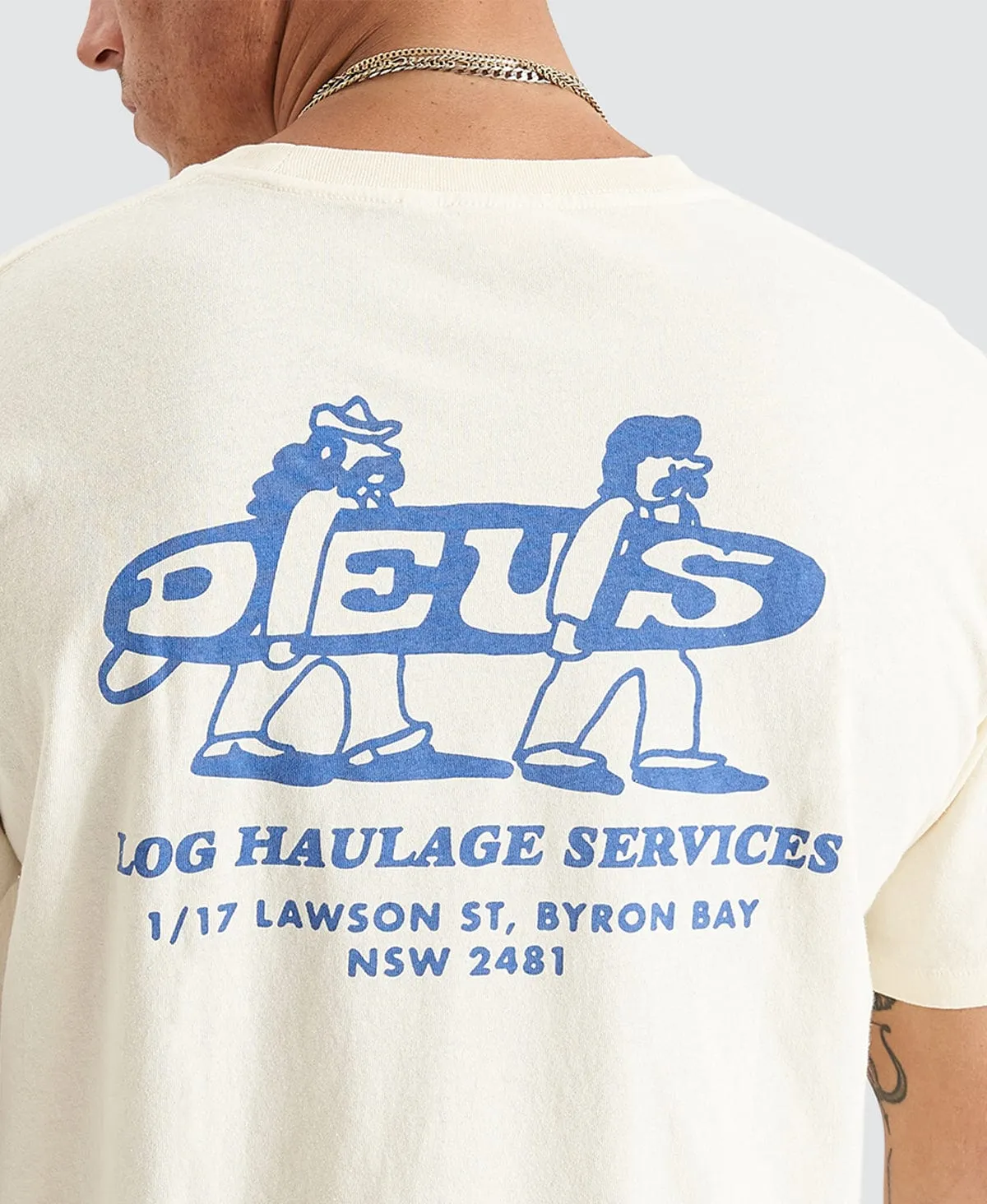 Log Haul T-Shirt Dirty White sold by Neverland product image thumbnail 5