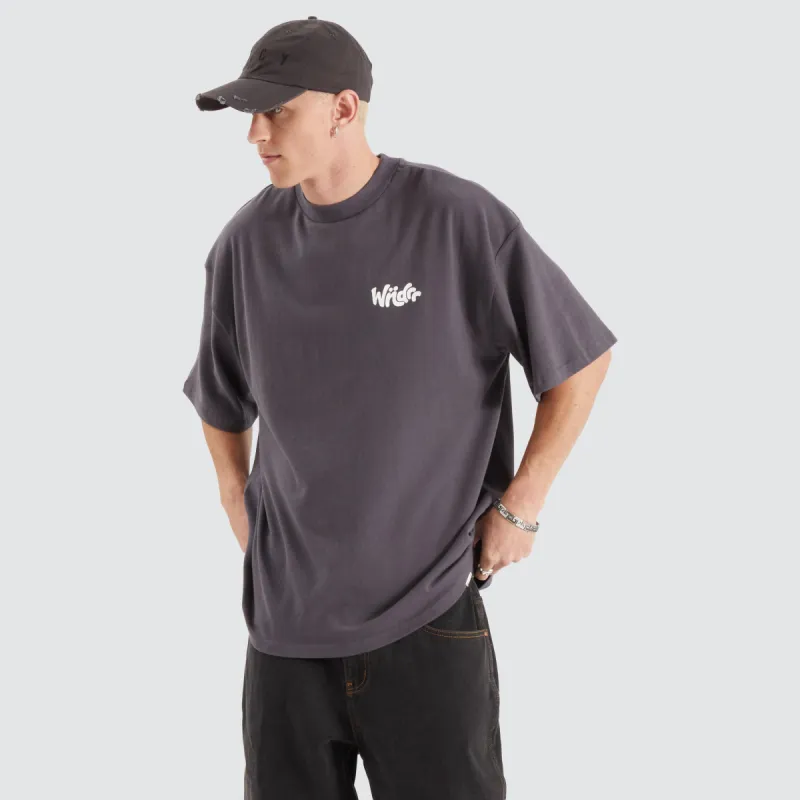 All Out Heavy Weight Tee Charcoal sold by Neverland