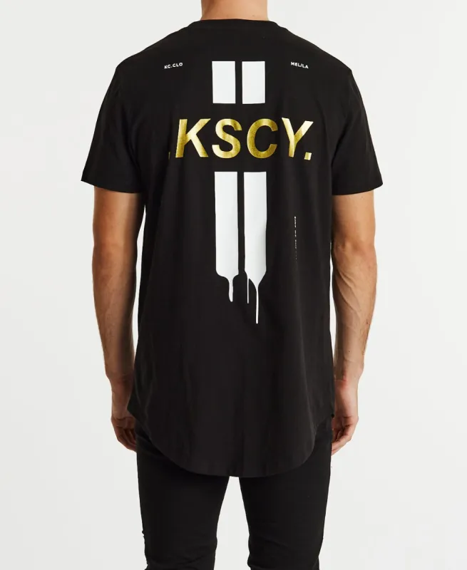 Precious Dual Curved T-Shirt Jet Black sold by Neverland