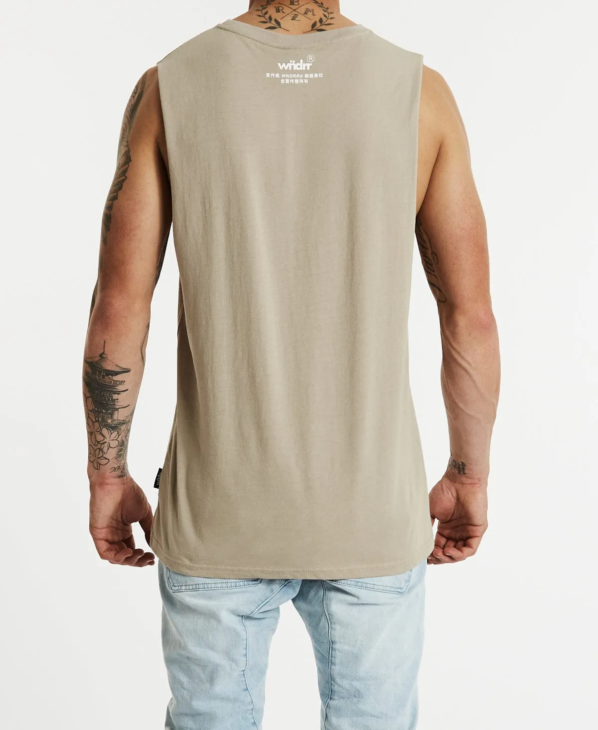 Bad Habits Muscle Tee Stone sold by Neverland product image thumbnail 5