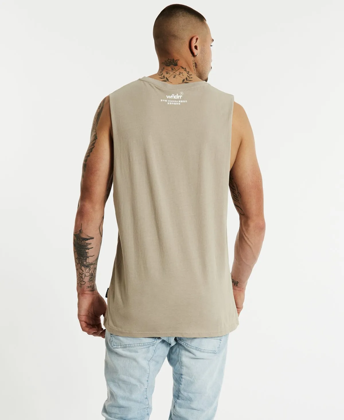 Bad Habits Muscle Tee Stone sold by Neverland product image thumbnail 2
