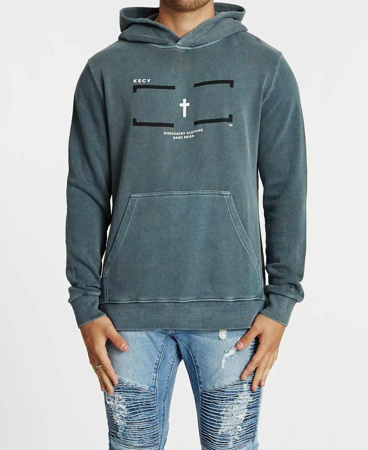 Downpour Stem Hem Hoodie Pigment Slate sold by Neverland product image thumbnail 2