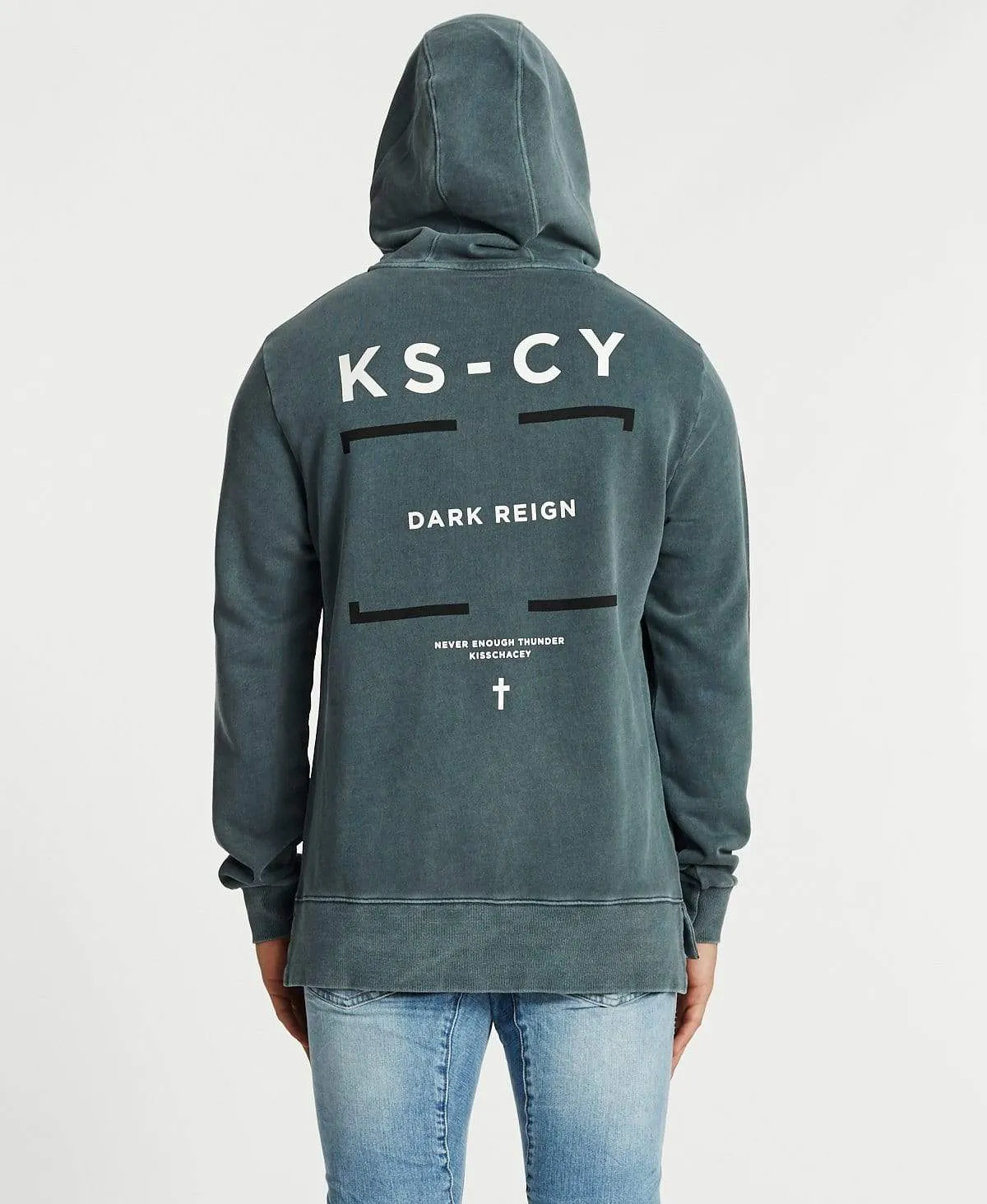 Downpour Stem Hem Hoodie Pigment Slate sold by Neverland