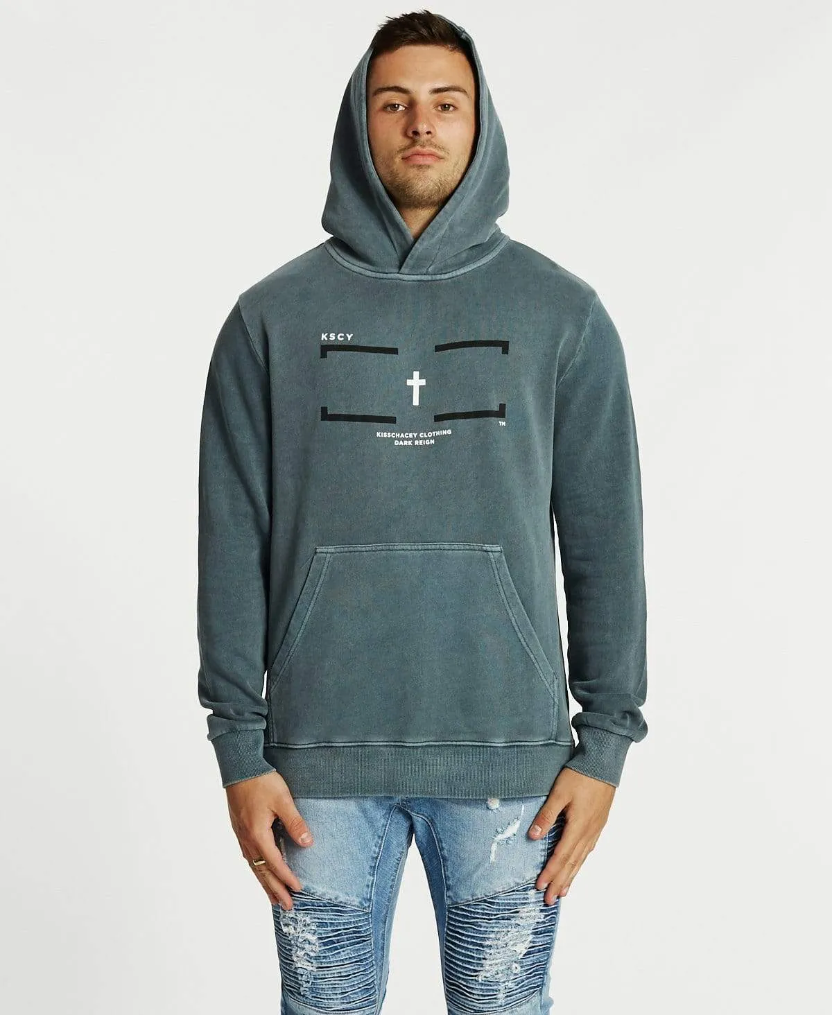 Downpour Stem Hem Hoodie Pigment Slate sold by Neverland product image thumbnail 5