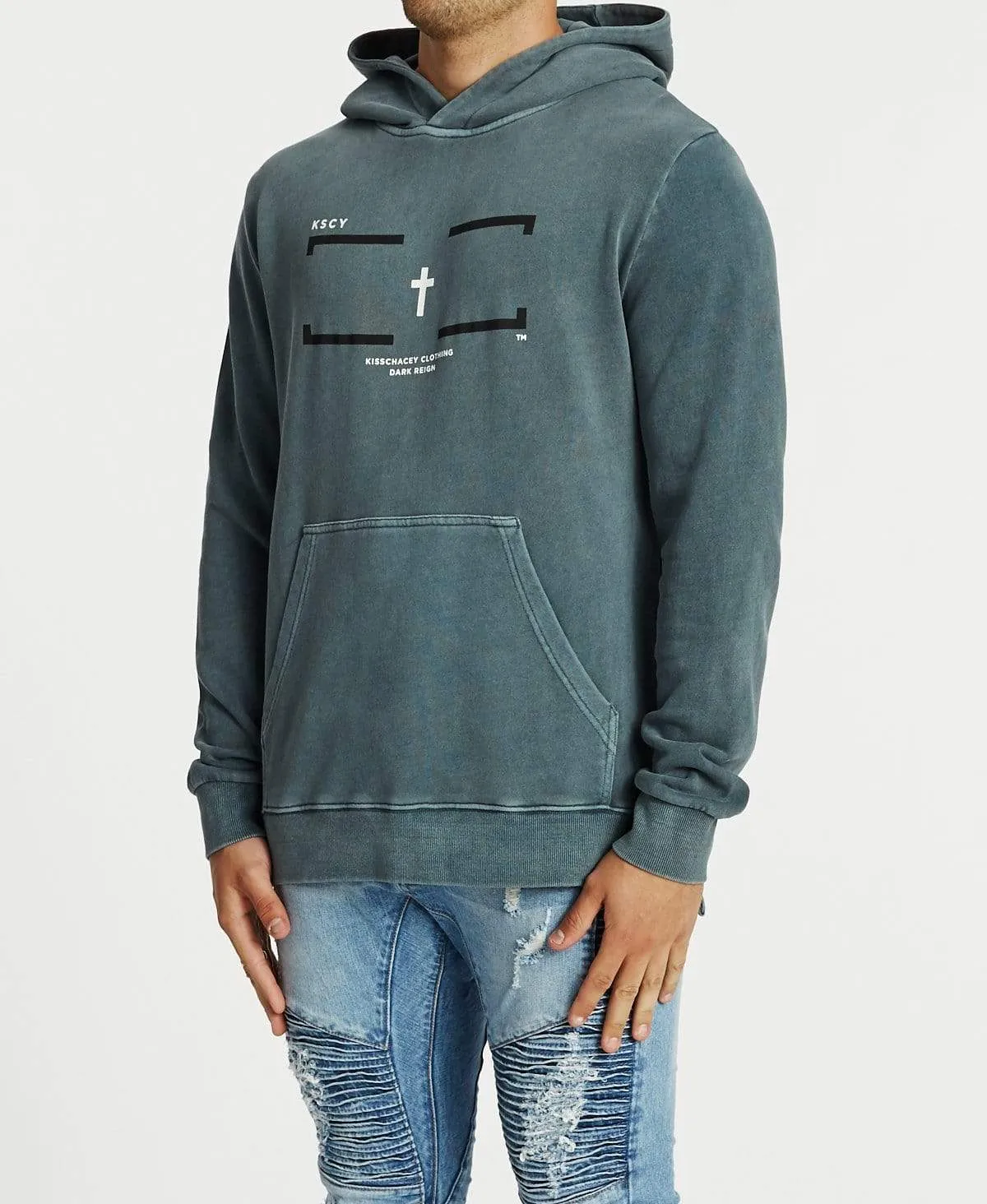 Downpour Stem Hem Hoodie Pigment Slate sold by Neverland product image thumbnail 4