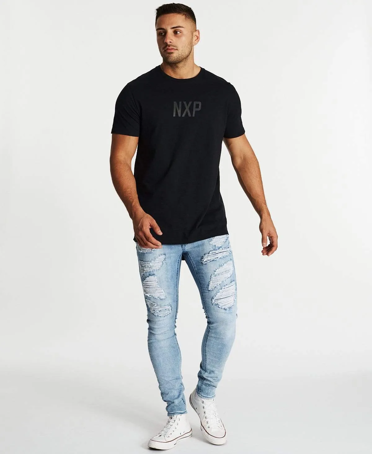 Machinery Scoop Back T-Shirt Jet Black sold by Neverland product image thumbnail 4