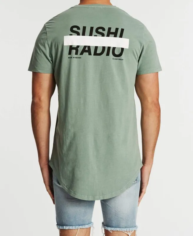 Masked Dual Curved T-Shirt Pigment Sage sold by Neverland