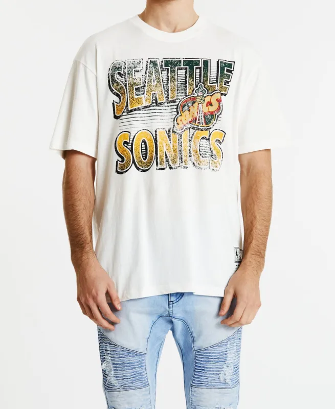 Incline Stack T-Shirt Sonics Vintage White sold by Neverland