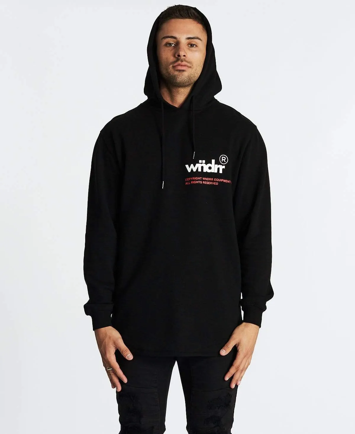 Offcuts Curved Hem Hoodie Black sold by Neverland product image thumbnail 4