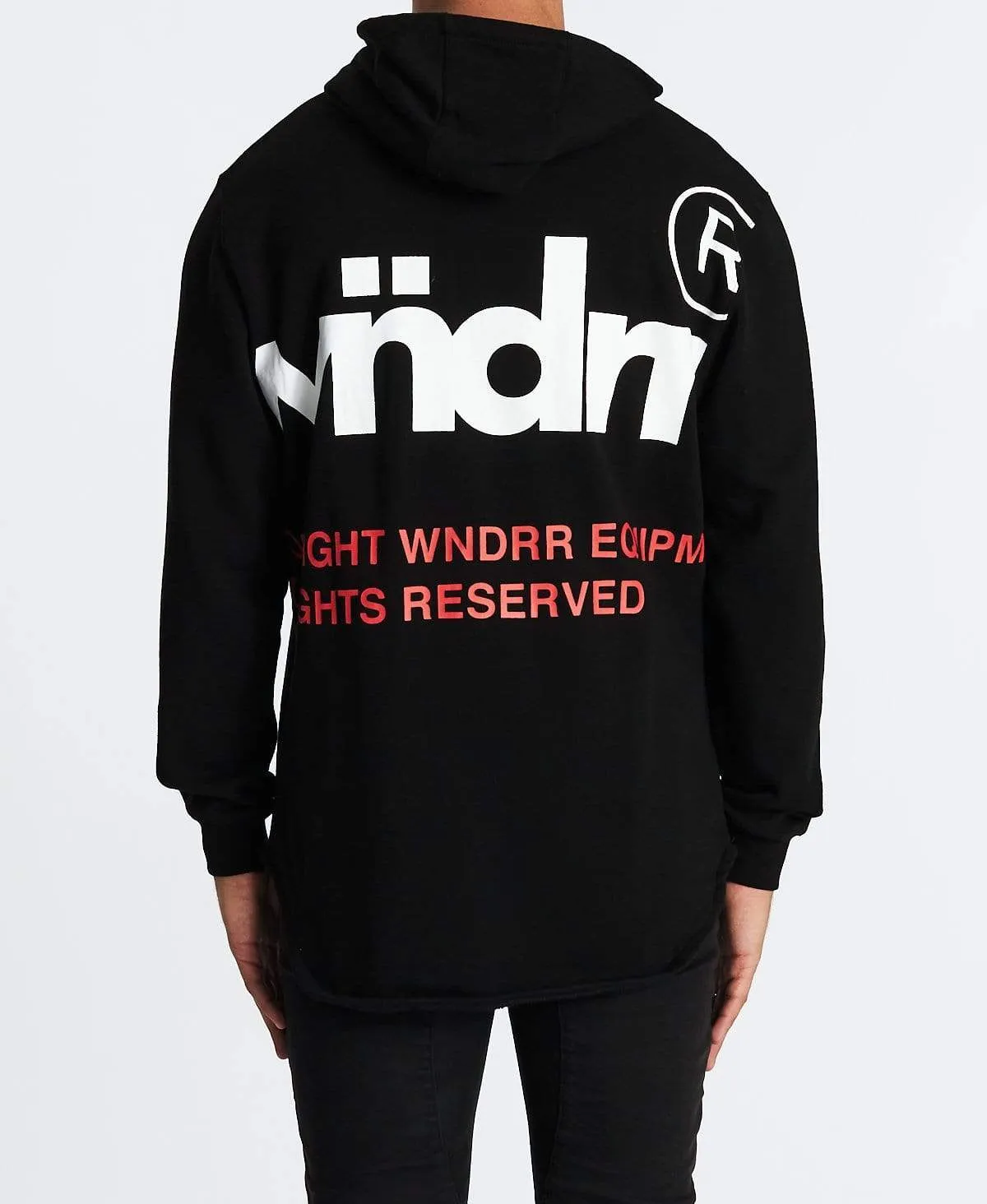 Offcuts Curved Hem Hoodie Black sold by Neverland product image thumbnail 2