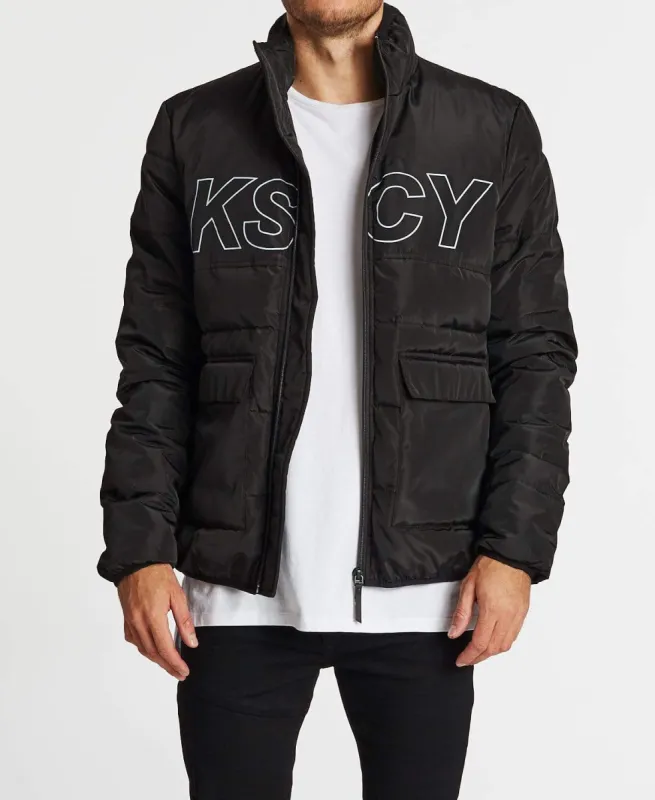 Republic Puffer Jacket Jet Black sold by Neverland