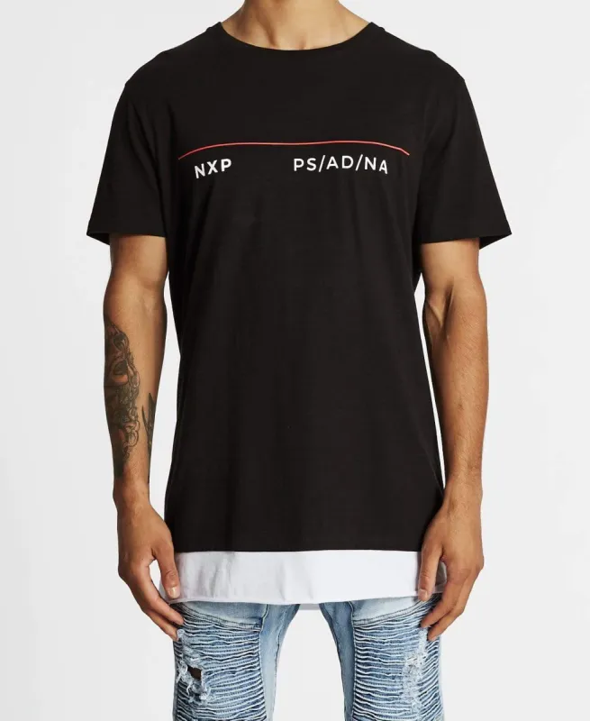 Springfield Layered Hem T-Shirt Jet Black sold by Neverland