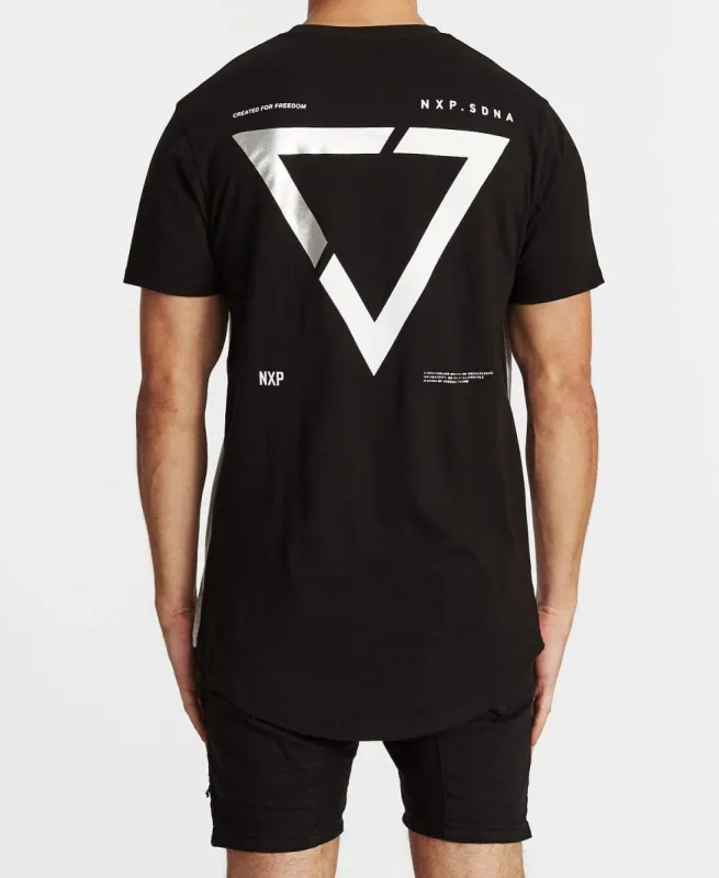 Born Free Cape Back T-Shirt Black/Grey Marle sold by Neverland