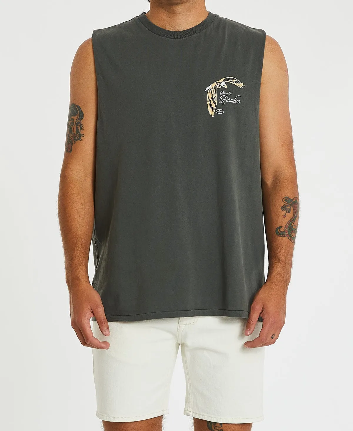 Speed Needs Merch Fit Muscle Tee Merch Black sold by Neverland product image thumbnail 2