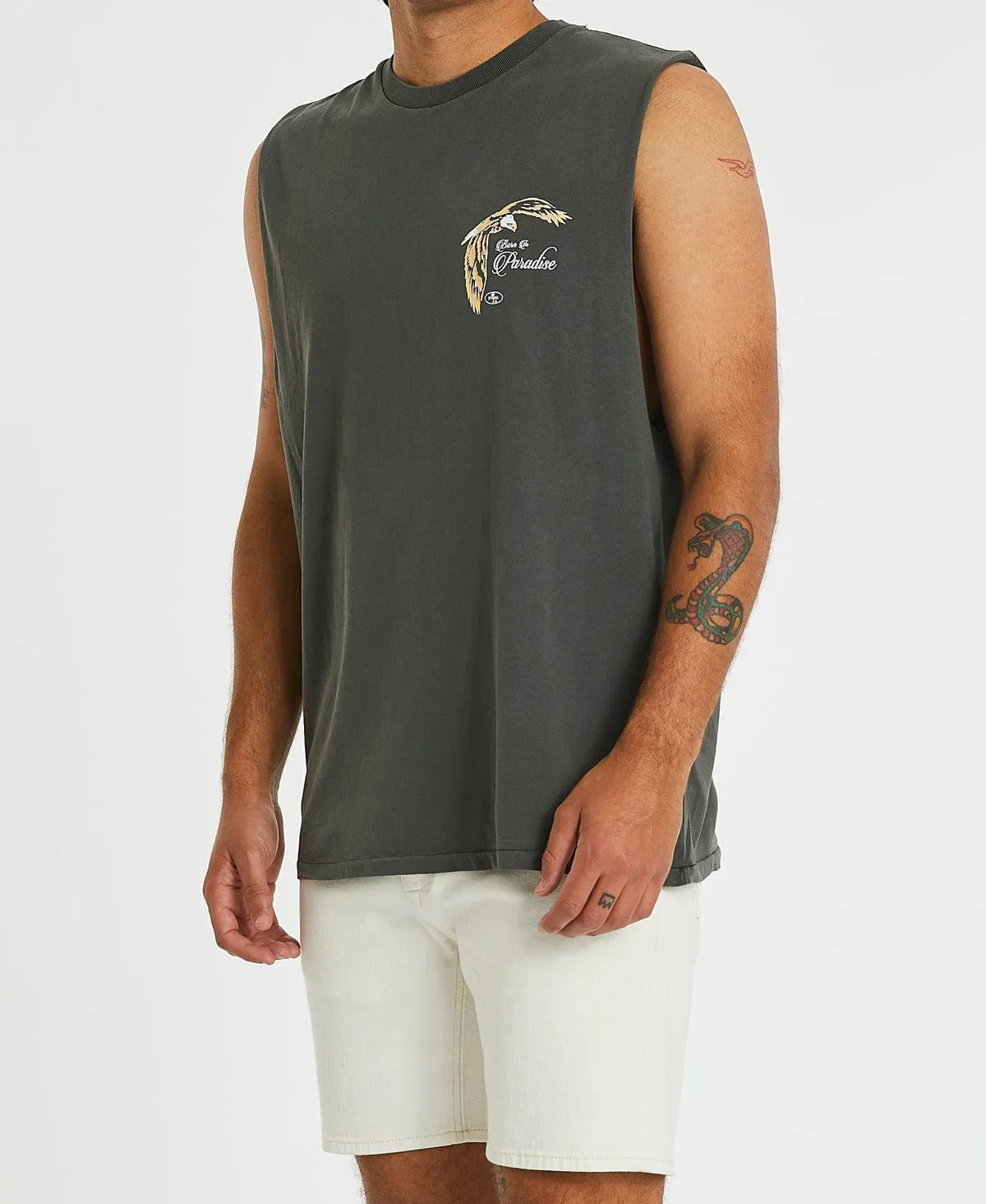 Speed Needs Merch Fit Muscle Tee Merch Black sold by Neverland product image thumbnail 3