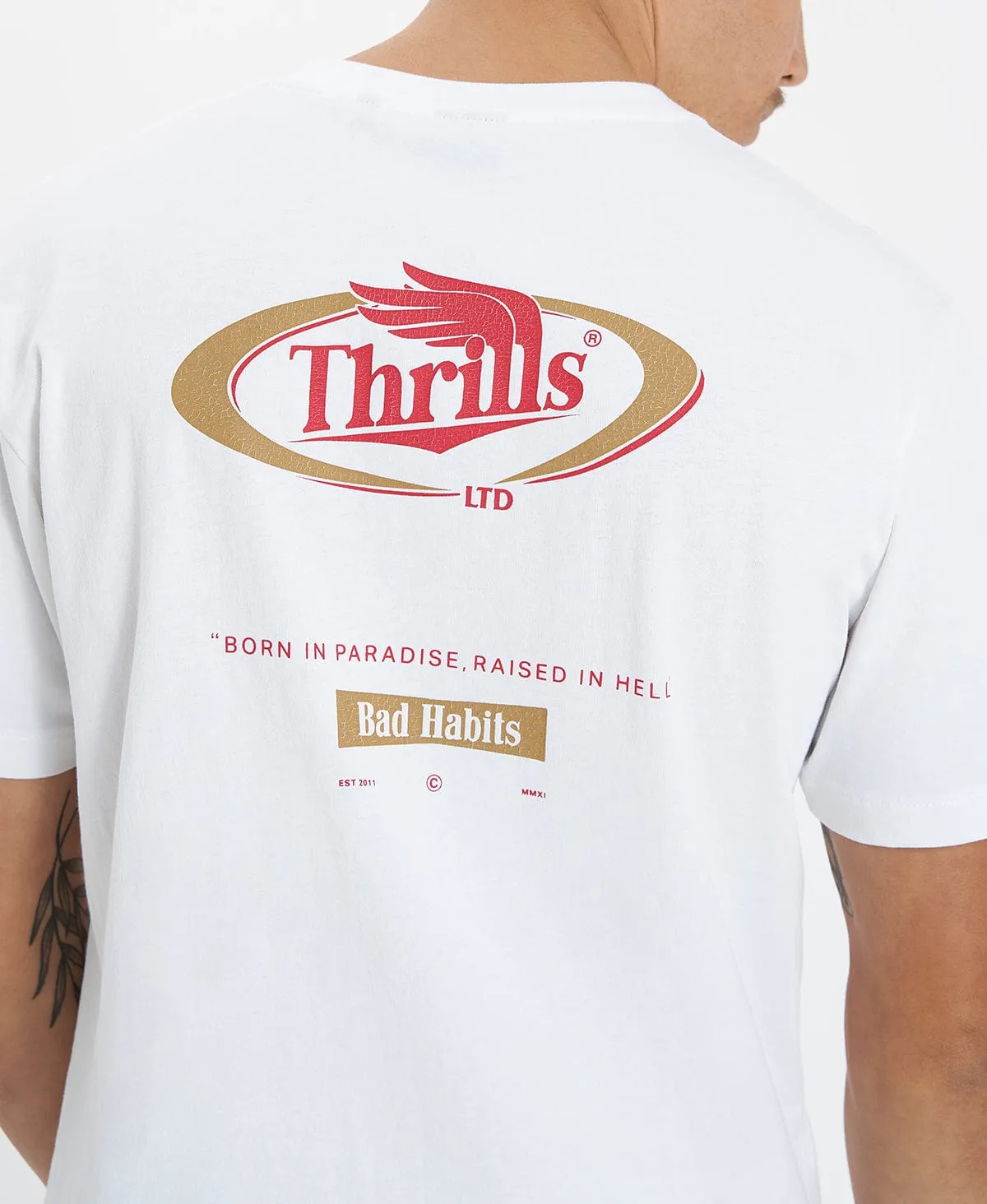 King Of Paradise Merch Fit T-Shirt White sold by Neverland product image thumbnail 3