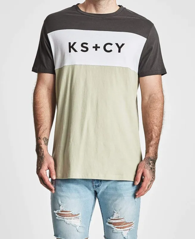 Legion Tall T-Shirt Tan/Gavestone/White sold by Neverland