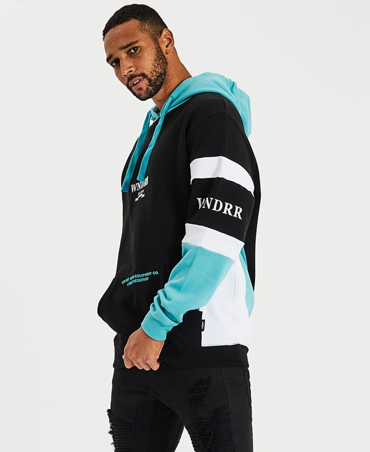 Array Panel Hoodie Black/Teal sold by Neverland product image thumbnail 2