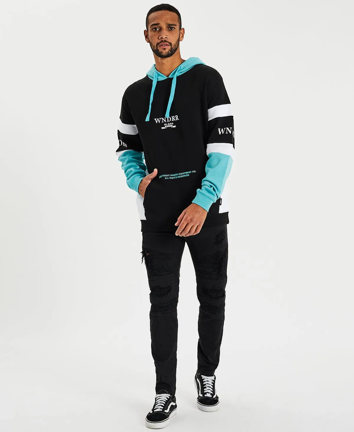Array Panel Hoodie Black/Teal sold by Neverland product image thumbnail 5