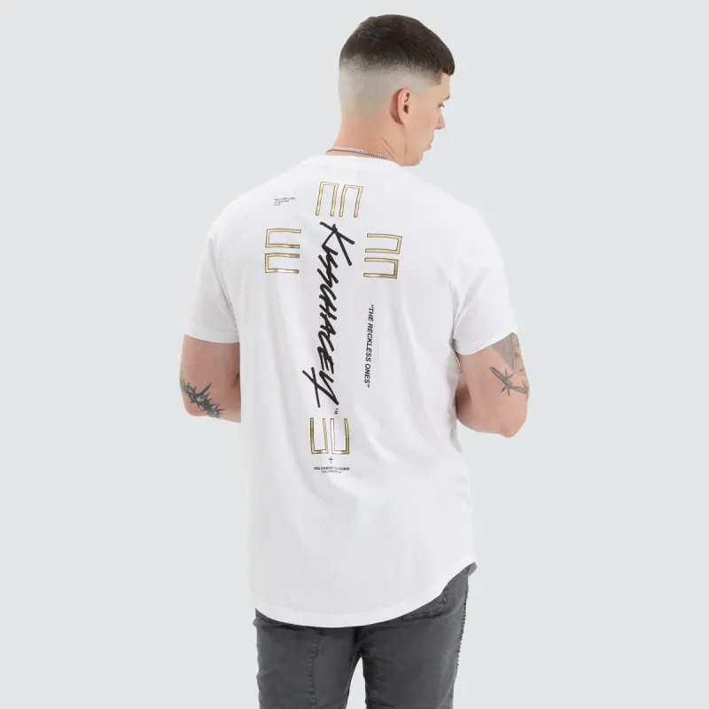 Lent Dual Curved Tee Optical White sold by Neverland