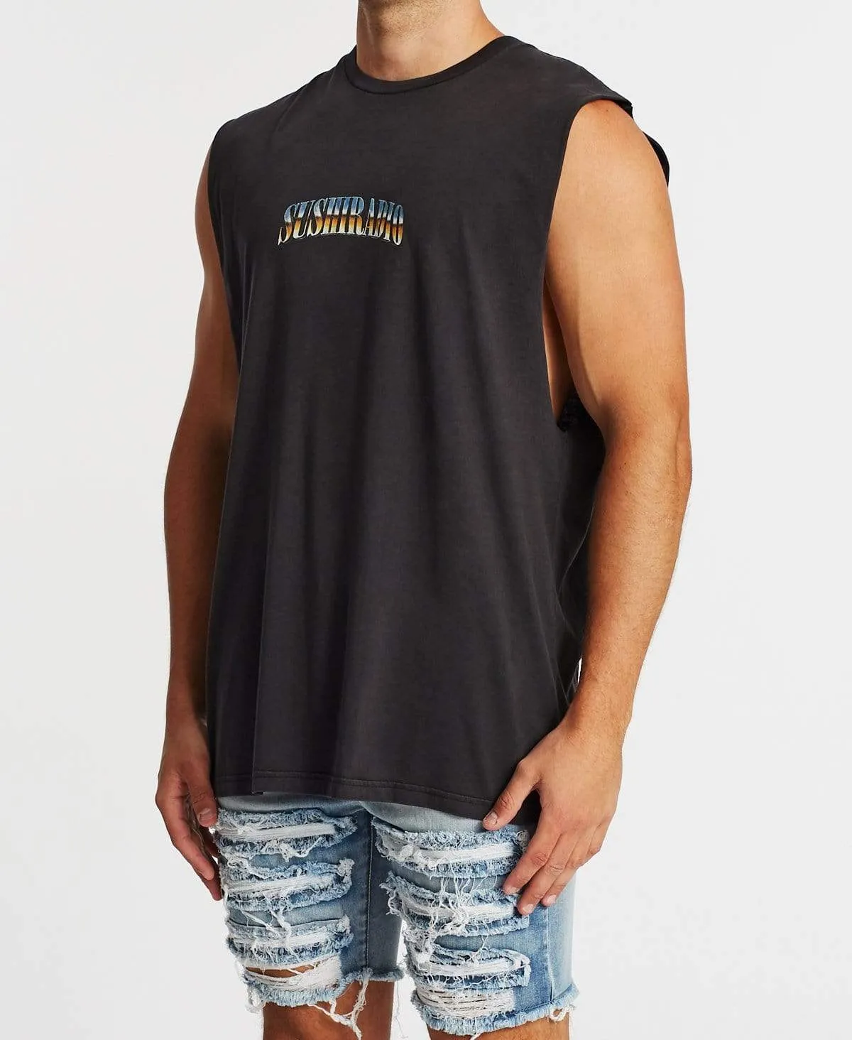 Dissolve Relaxed Muscle Tee Metal Black sold by Neverland product image thumbnail 3