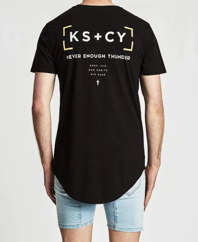 Episode Dual Scoop T-Shirt Jet Black sold by Neverland