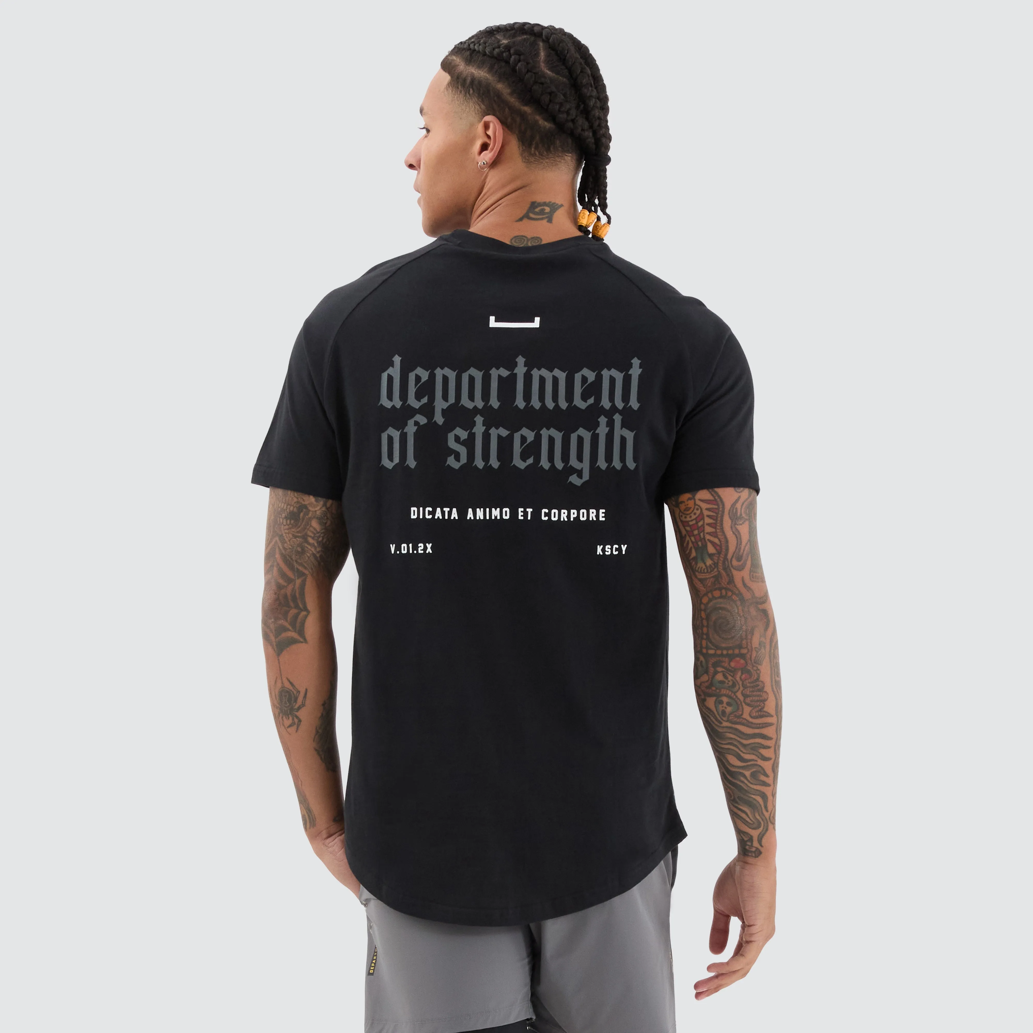 Apex Raglan Dual Curved Tee Dos Black sold by Neverland product image thumbnail 2