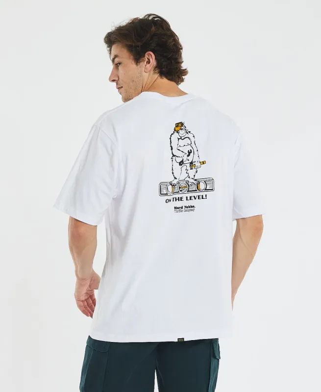Hard Yakka x Thrills On The Level Oversize Fit Pocket T-Shirt White sold by Neverland