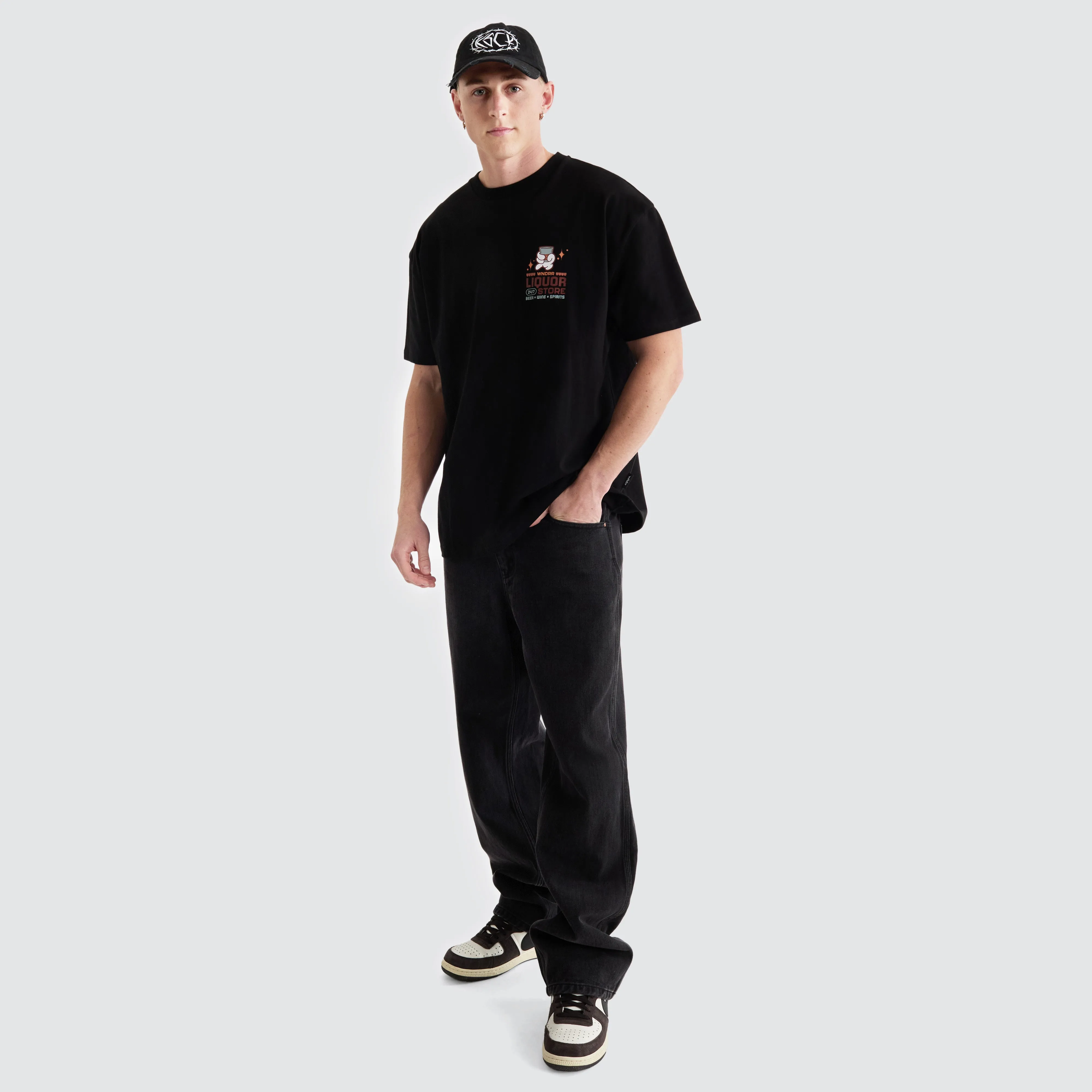 Liquor Box Fit Tee Black sold by Neverland product image thumbnail 4