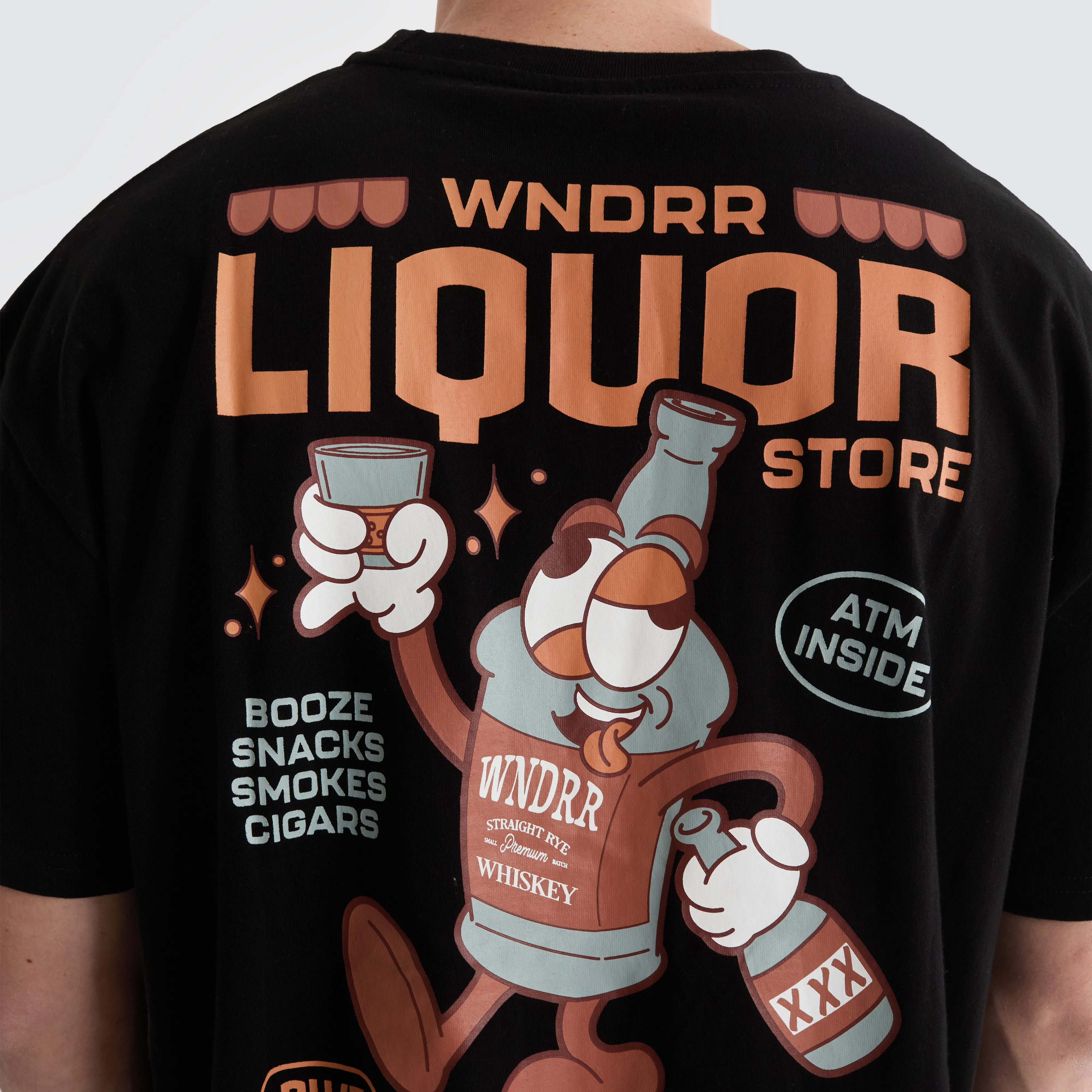 Liquor Box Fit Tee Black sold by Neverland product image thumbnail 5