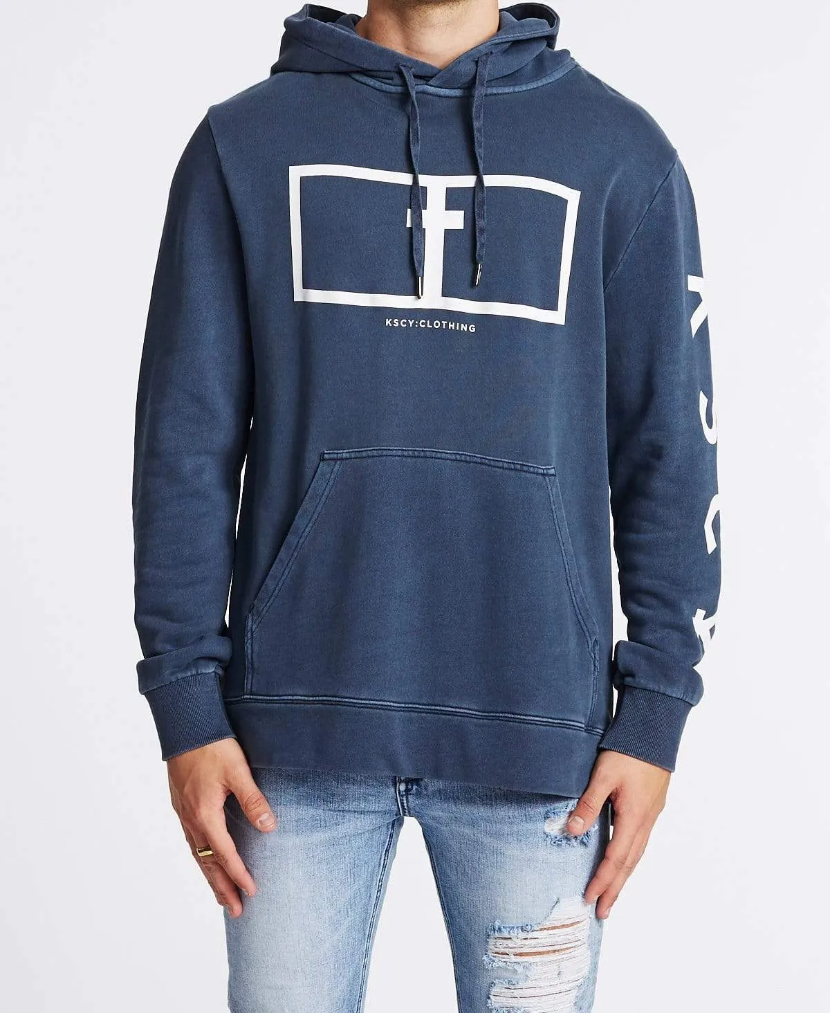 Dreamer Step Hem Hoodie Pigment Navy sold by Neverland
