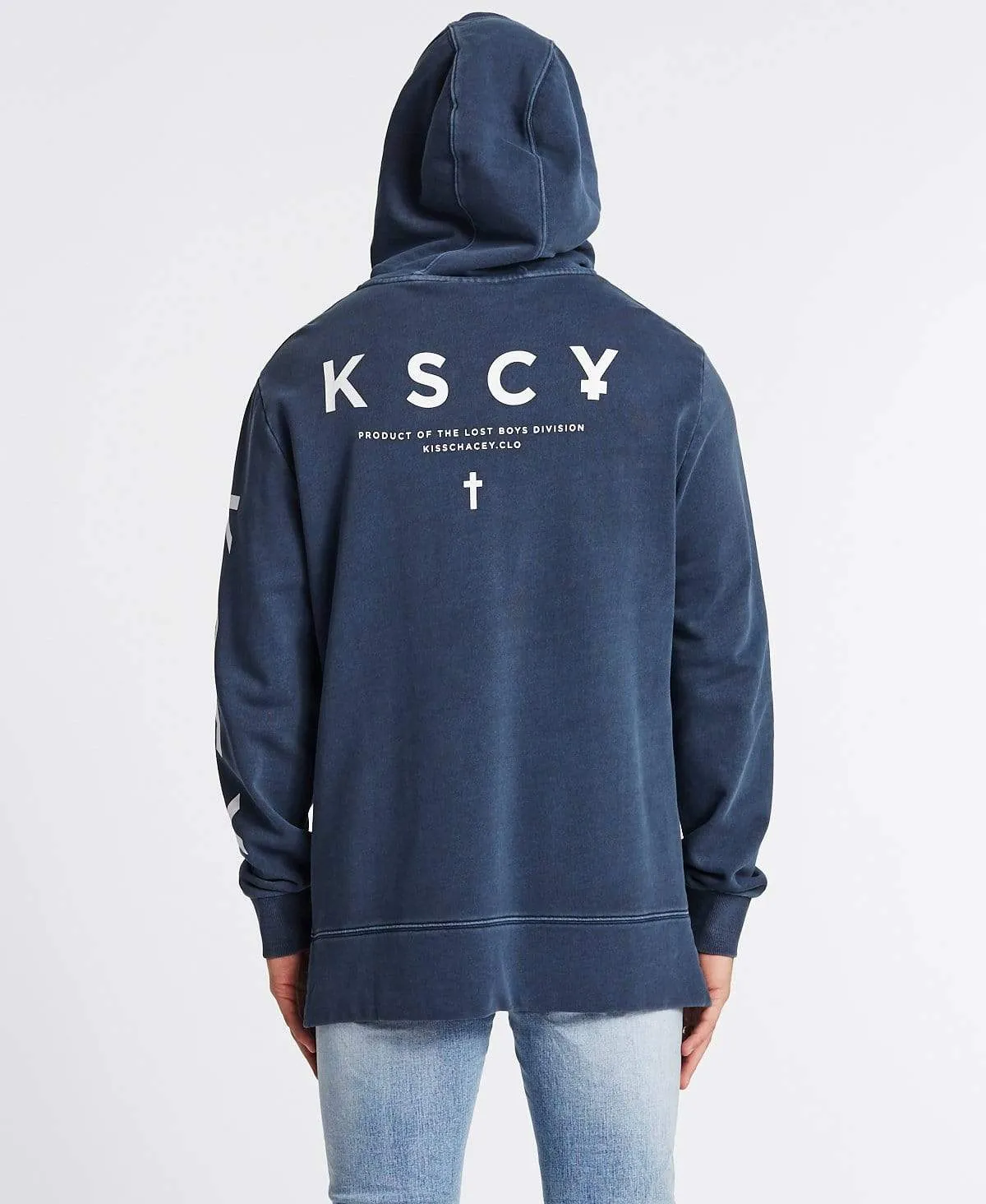 Dreamer Step Hem Hoodie Pigment Navy sold by Neverland product image thumbnail 4