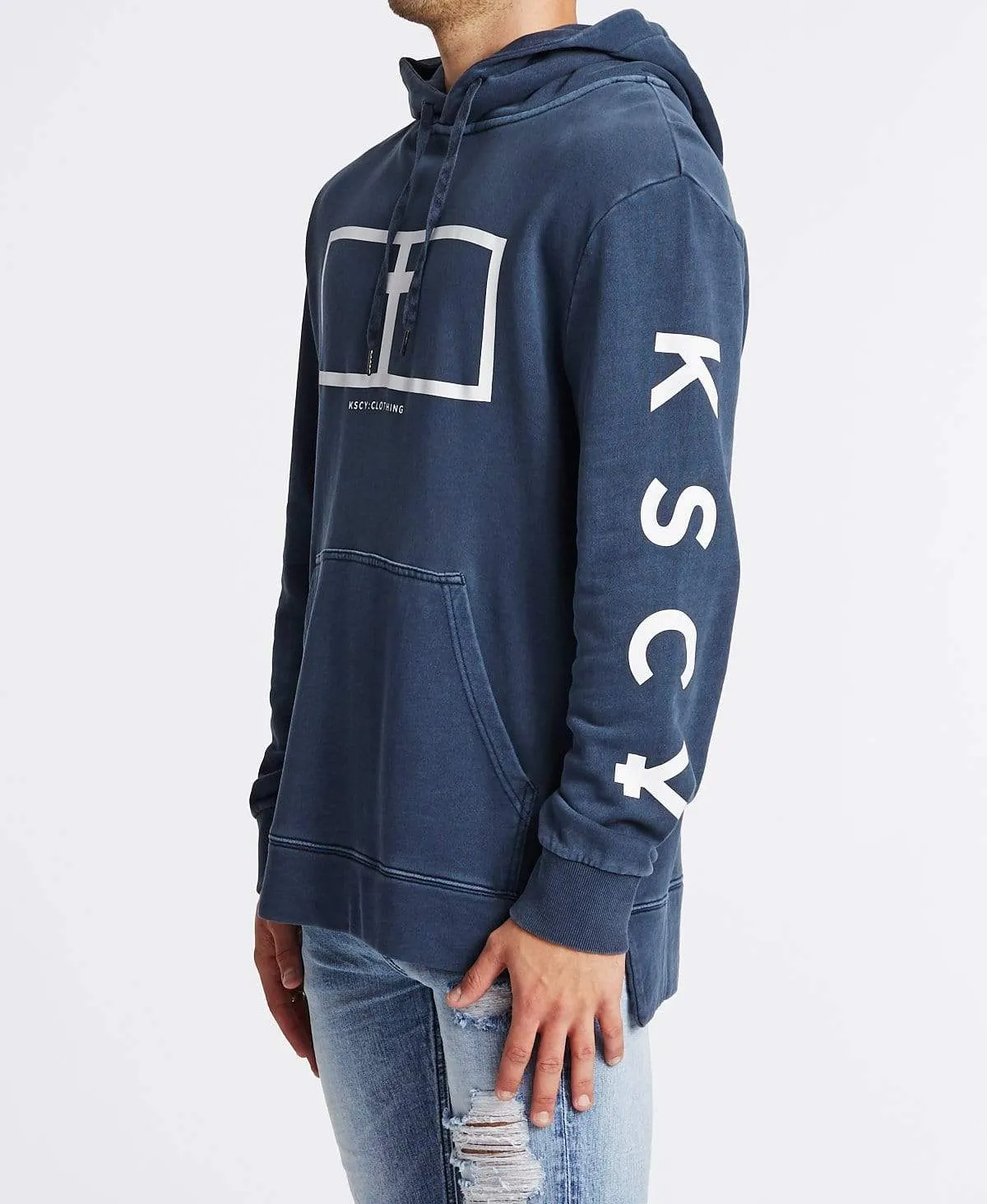 Dreamer Step Hem Hoodie Pigment Navy sold by Neverland product image thumbnail 3