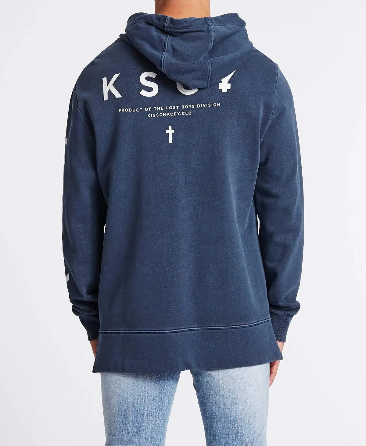 Dreamer Step Hem Hoodie Pigment Navy sold by Neverland product image thumbnail 2
