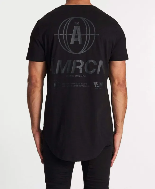 Lie Dual Curved T-Shirt Jet Black sold by Neverland